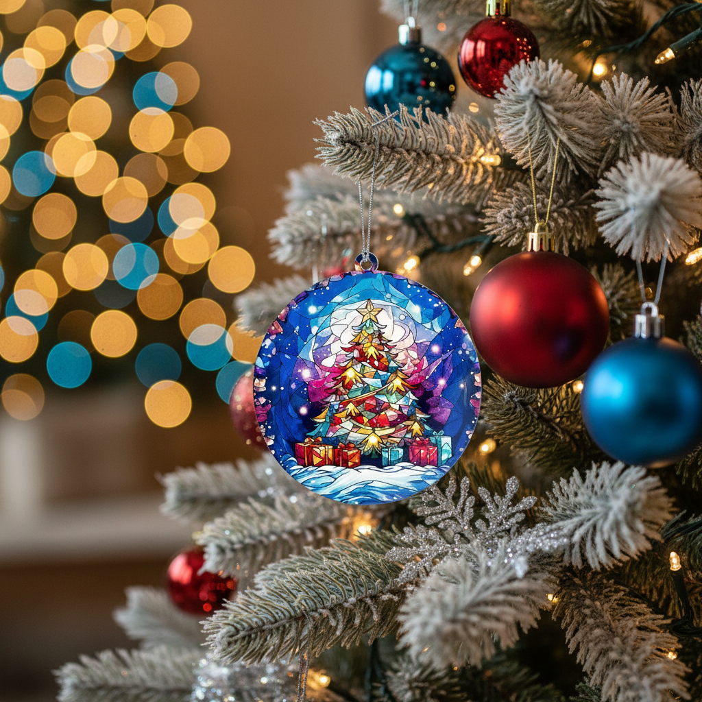 [2D FLAT ACRYLIC] Tree of Life Christmas Ornament 2025 – Elegant Suncatcher Holiday Keepsake