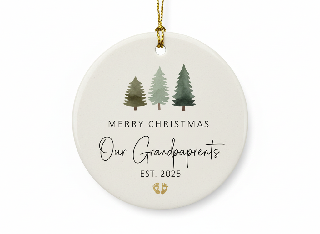 [2D FLAT ACRYLIC] Personalized Christmas in Heaven Memorial Ornament – Rocking Chair Remembrance Gift