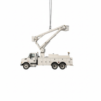 [2D FLAT ACRYLIC] Personalized Lineman Christmas Ornament | Custom Bucket Truck Holiday Decor Gift