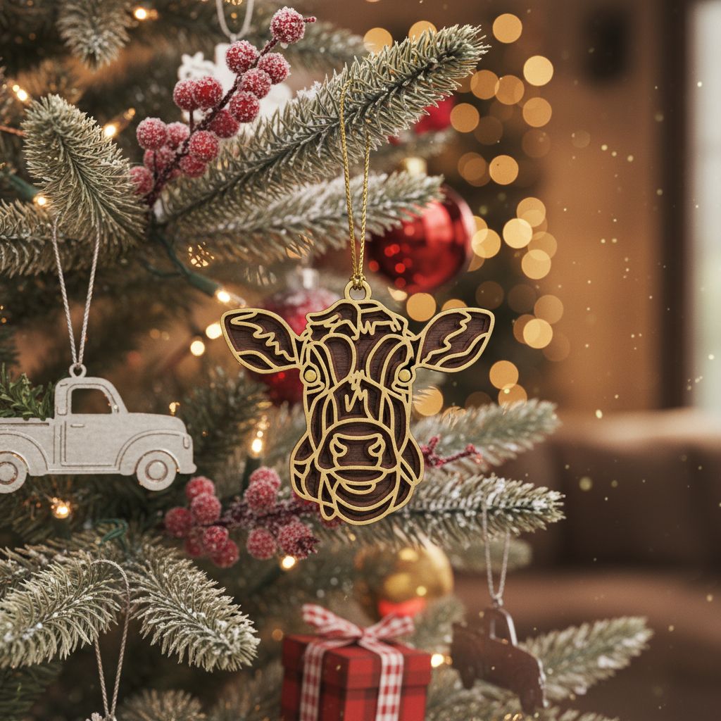 [2D FLAT ACRYLIC] Farm Animal Ornament SVG Bundle – 14 Laser Cut Files for DIY Crafts & Gifts