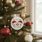 [2D FLAT ACRYLIC] Personalized Christmas Village Ornament – Custom Family Name Keepsake