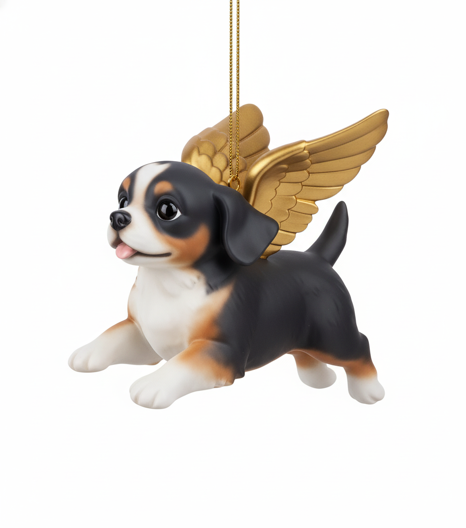[2D FLAT ACRYLIC] Cavalier King Charles Spaniel Angel Christmas Ornament | Dog Lover Gift & Holiday Decor