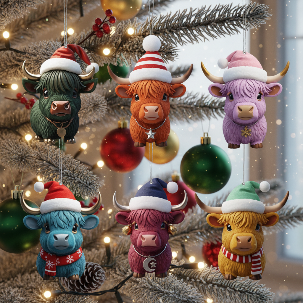 [2D FLAT ACRYLIC] Personalized Dog Christmas Ornament 2024 – Custom Pet Name Keepsake