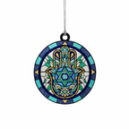 [2D FLAT ACRYLIC] Personalized Interfaith Hanukkah Christmas Ornament – Custom Family Keepsake