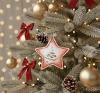 [2D FLAT ACRYLIC] Christmas Star Acrylic Ornaments –  Festive Holiday Tree Decor
