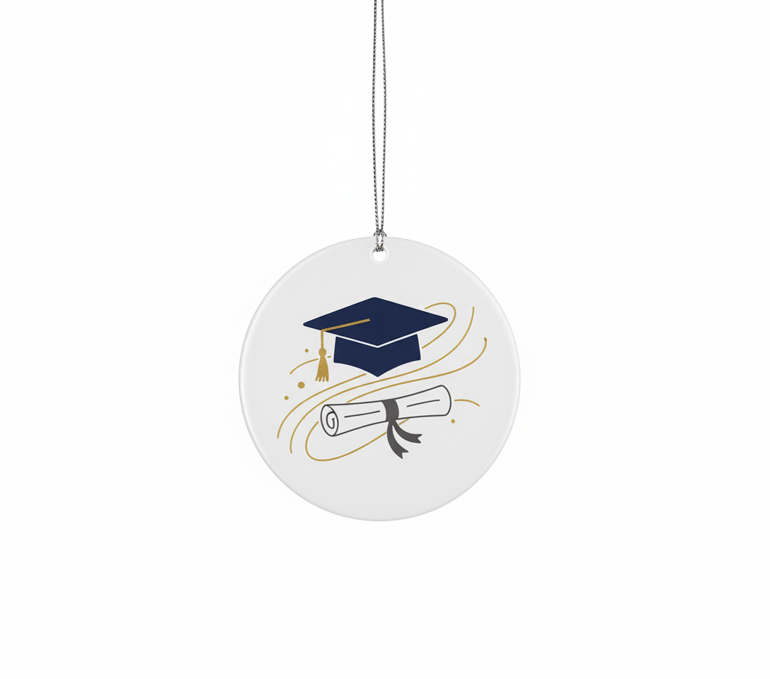 [2D FLAT ACRYLIC] Inspirational Graduation Ornament – She Believed She Could Ceramic Keepsake Gift