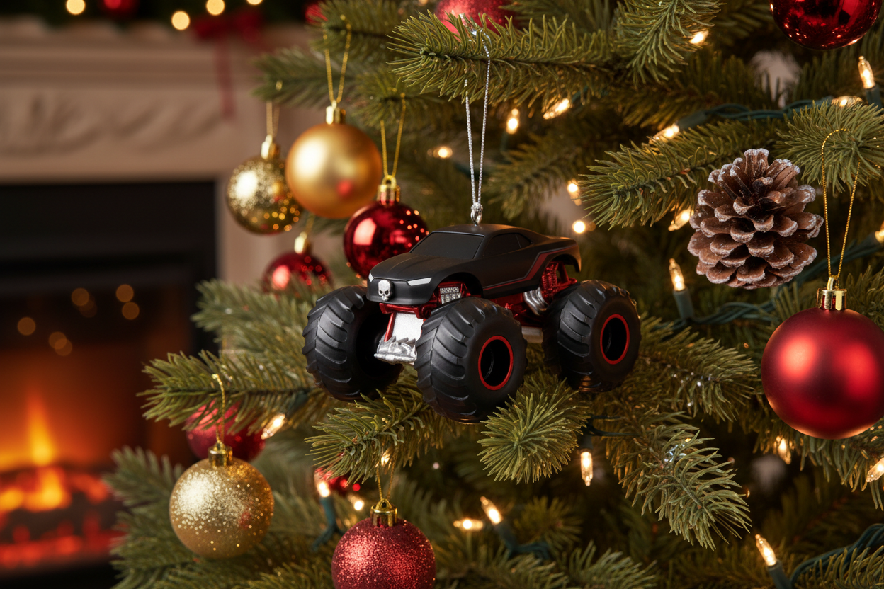 [2D FLAT ACRYLIC] Personalized Truck Driver Ornament | Custom Wooden Trucker Gift for Christmas