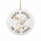 [2D FLAT ACRYLIC] Funny Mama Goose Christmas Ornament - Humorous Holiday Decor Gift for Mom