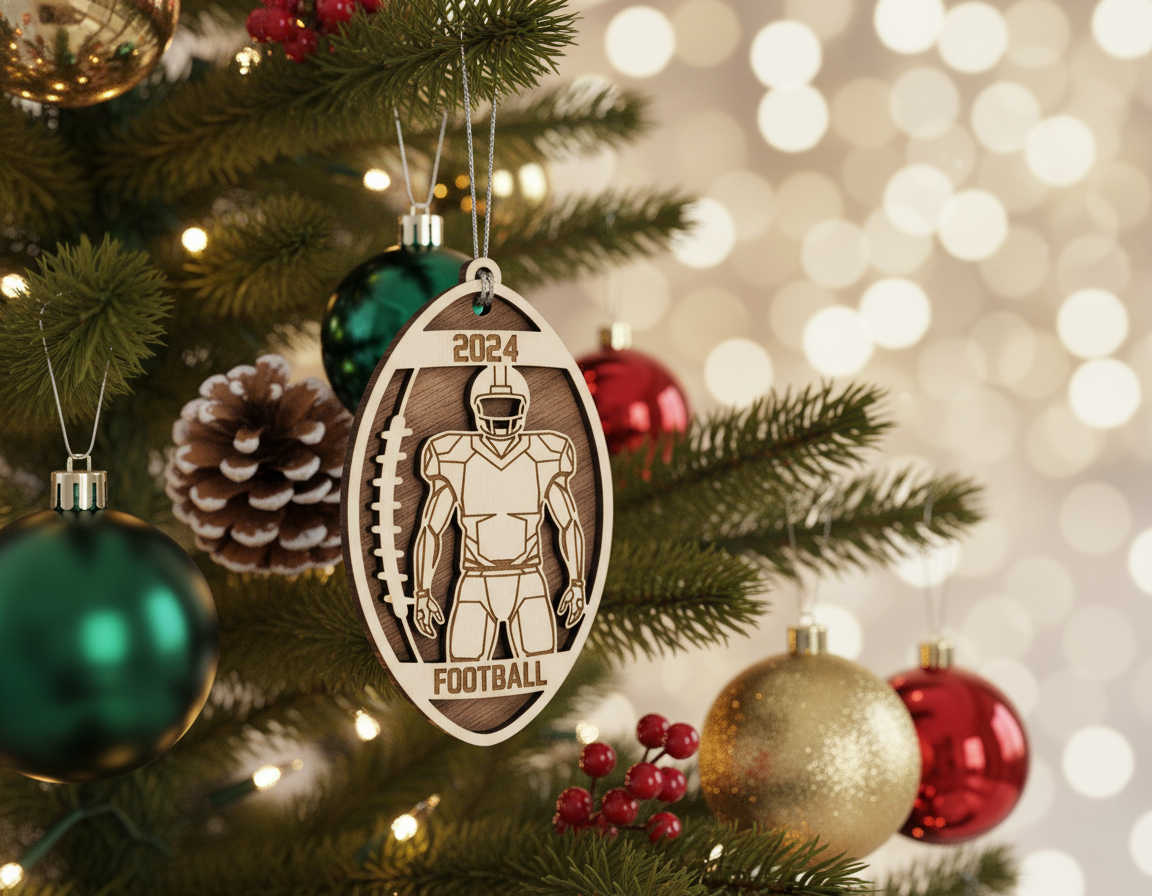 [2D FLAT ACRYLIC] Football Spotlight Ornament Male & Female