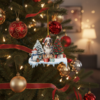 [2D FLAT ACRYLIC] Australian Shepherd Christmas Ornament – Aussie Dog Lover Keepsake Gift