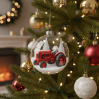 [2D FLAT ACRYLIC] Personalized Trucker Christmas Ornament with Custom Photo & Name | Truck Driver Gift