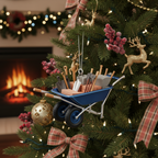 [2D FLAT ACRYLIC] Dump Truck Christmas Ornament | Festive Holiday Decor & Trucker Gift for Kids