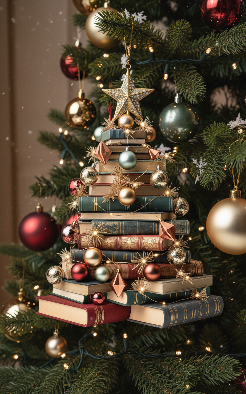 [2D FLAT ACRYLIC] Christmas Book Ornaments for Book Lovers