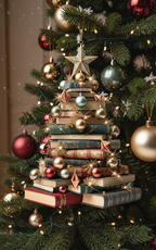 [2D FLAT ACRYLIC] Christmas Book Ornaments for Book Lovers