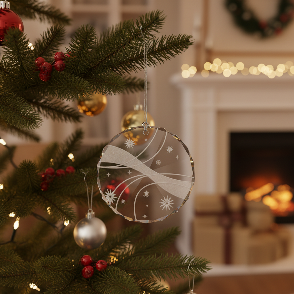 [2D FLAT ACRYLIC] Heartfelt Friendship Glass Ornament – Christmas & Birthday Gift for Best Friend