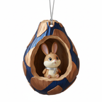 [2D FLAT ACRYLIC] Cute Bunny Rabbit Christmas Ornament – Acrylic Holiday Gift for Animal Lovers