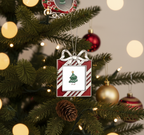 [2D FLAT ACRYLIC] Sparkling Christmas Picture Frame Ornament – Holiday Keepsake Gift