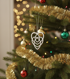 [2D FLAT ACRYLIC] Celtic Heart Mother and Child Ornament – Symbol of Eternal Love Gift for Mom