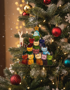 [2D FLAT ACRYLIC] Colorful Cat Christmas Tree Ornament – Holiday Gift for Cat Lovers
