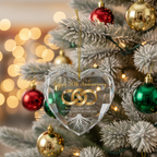 [2D FLAT ACRYLIC] 50th Wedding Anniversary Heart Ornament – Golden Anniversary Gift for Couples