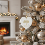 [2D FLAT ACRYLIC] 60th Diamond Wedding Anniversary Heart Ornament – Ceramic Keepsake Gift for Couple