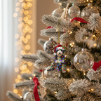 [2D FLAT ACRYLIC] Charming Aussiedoodle Christmas Ornament – Festive Dog Lover Keepsake Gift