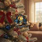 [2D FLAT ACRYLIC] Festive Christmas Lights Dog Bandana – Cute Holiday Pet Accessory