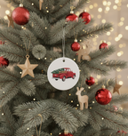 [2D FLAT ACRYLIC] Funny Trucker Christmas Ornament | Humorous Truck Driver Gift for Men