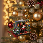 [2D FLAT ACRYLIC] Personalized Delivery Driver Christmas Ornament | Custom Trucker Gift for Mail Carriers