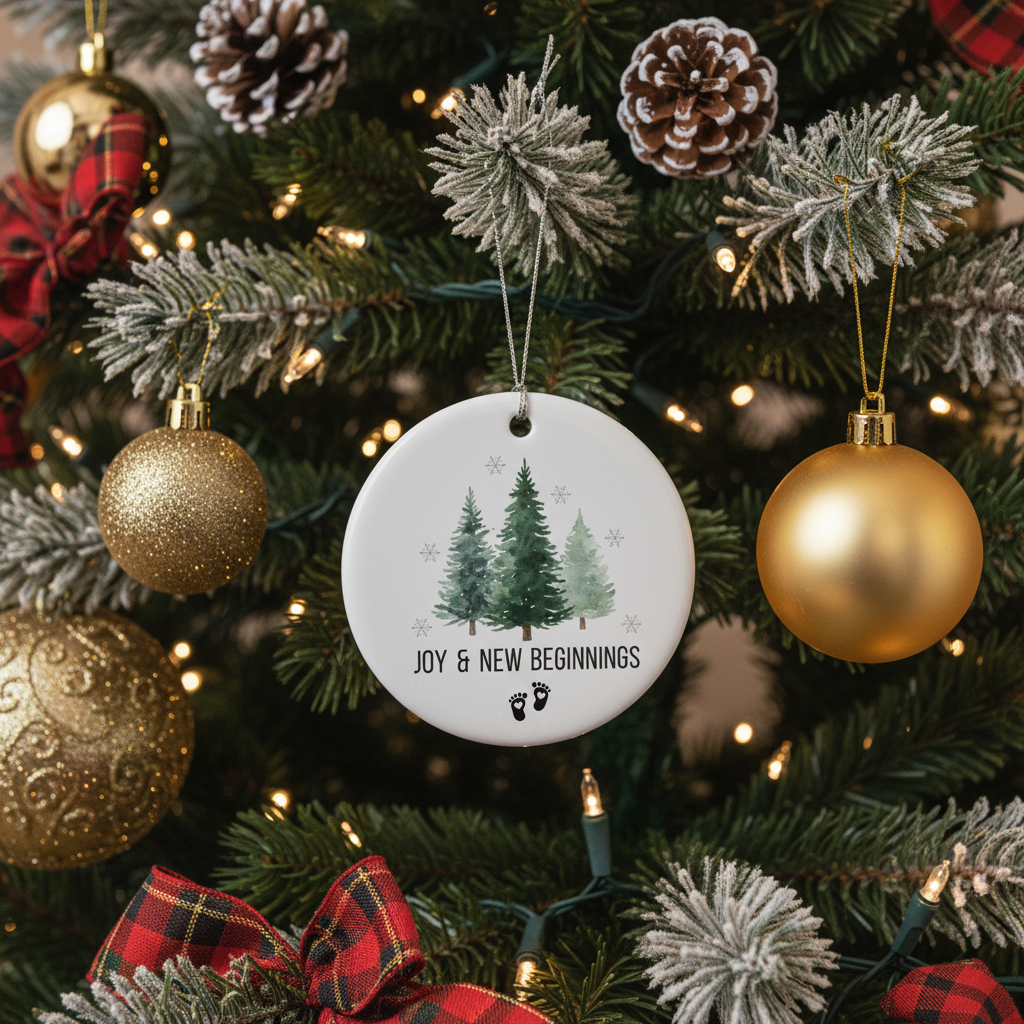 [2D FLAT ACRYLIC] Promoted to Grandparents Ornament – Pregnancy Announcement Christmas Gift