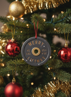 [2D FLAT ACRYLIC] Merry Liftmas Barbell Christmas Ornament – Unique Gym & Weightlifting Gift