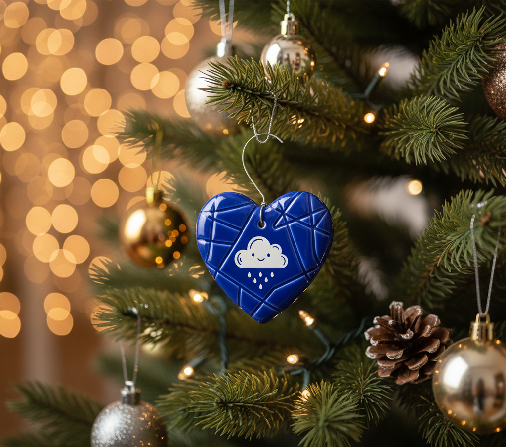 [2D FLAT ACRYLIC] Personalized Words of Affirmation Heart Ornament – Engraved Keepsake Gift