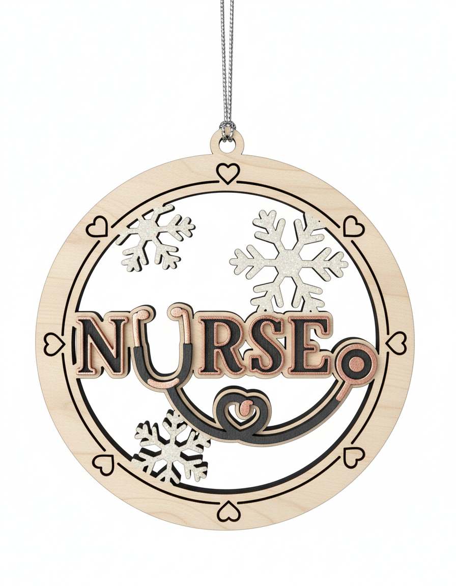 [2D FLAT ACRYLIC] Nurse Christmas Ornament 2025 – Keepsake Gift for Healthcare Heroes