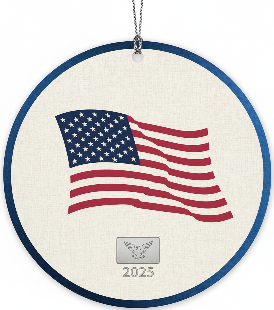 [2D FLAT ACRYLIC] Patriotic American Citizen Christmas Ornament 2025 – Heartfelt Citizenship Gift