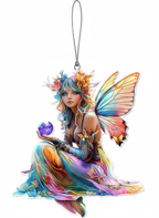 [2D FLAT ACRYLIC] Enchanting Fairy Garden Stake – Acrylic Outdoor Yard Art & Lawn Ornament