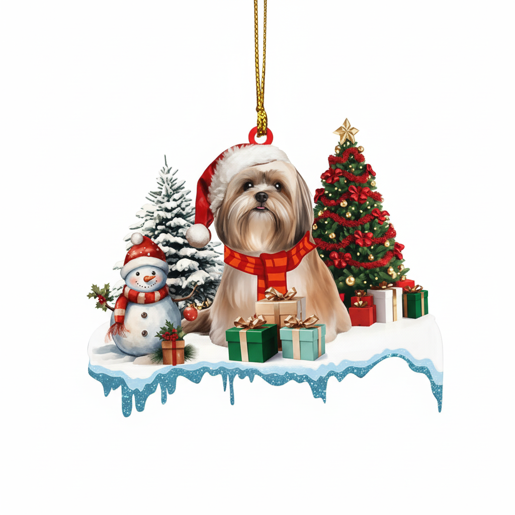 [2D FLAT ACRYLIC] Book Lover Christmas Ornament – 'A Well Read Woman' Reader Gift