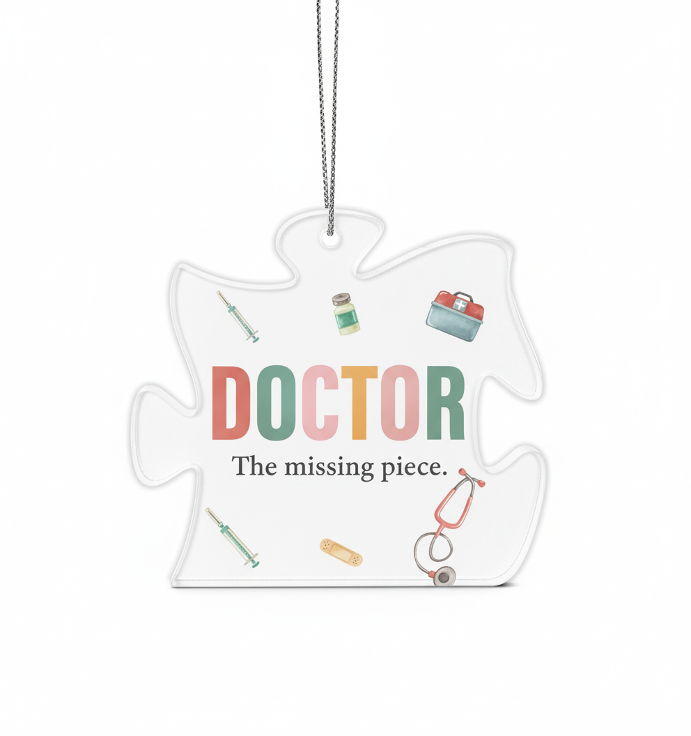 [2D FLAT ACRYLIC] Personalized Nurse Angel Wings Ornament – Custom Thank You Gift for Nurses