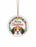[2D FLAT ACRYLIC] Beagle Christmas Ornament | Double-Sided Acrylic Dog Lover Keepsake Gift