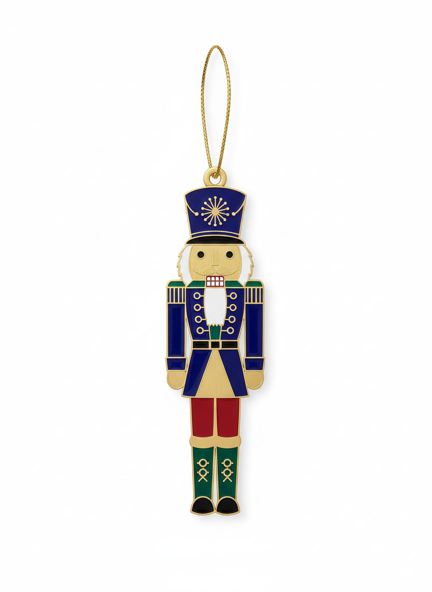 [2D FLAT ACRYLIC] Magical Cloisonné Nutcracker Christmas Ornament – Holiday Gift with Legend Story Card