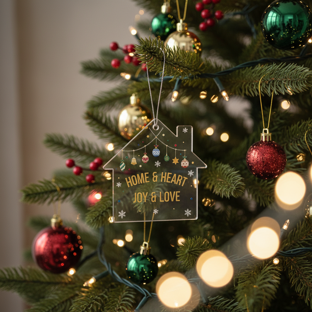 [2D FLAT ACRYLIC] Heartfelt Memorial Ornament for Dad – Sympathy Gift for Loss of Father