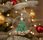 [2D FLAT ACRYLIC] Handmade Coastal Christmas Ornament – Beachy Resin Art with Real Starfish