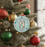 [2D FLAT ACRYLIC] "First Christmas with My Otter Half" Ornament 2025 - Cute Couple Keepsake