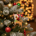 [2D FLAT ACRYLIC] Dog Christmas Ornament | Cute Holiday Decor & Dog Lover Gift