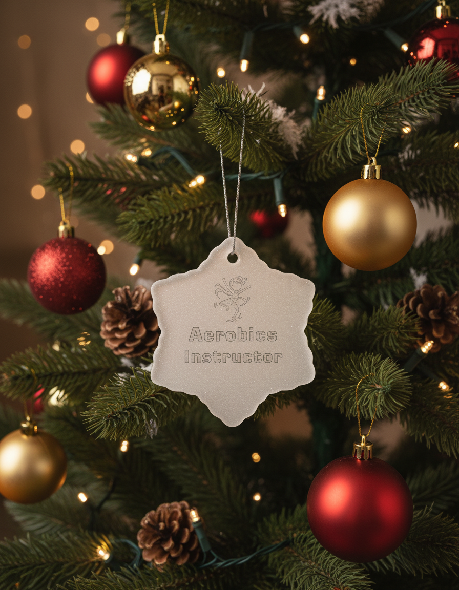 [2D FLAT ACRYLIC] #1 Aerobic Instructor Christmas Ornament – Unique Gift for Fitness Coach
