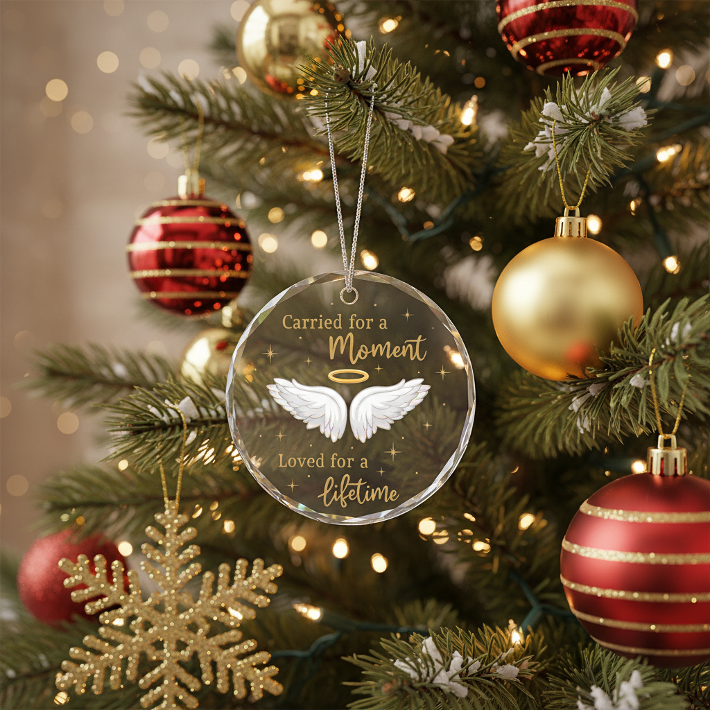 [2D FLAT ACRYLIC] Angel Baby Memorial Ornament 2025 – Heartfelt Miscarriage & Baby Loss Sympathy Gift