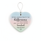 [2D FLAT ACRYLIC] Personalized Retirement Gift Ornament – 'The Difference You Made' Ceramic Keepsake