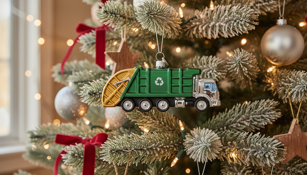 [2D FLAT ACRYLIC] Vintage Red Truck Christmas Ornament | Classic Farmhouse Holiday Decor