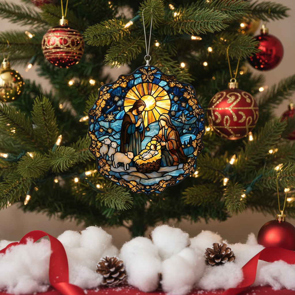 [2D FLAT ACRYLIC] Festive Christmas Lights Dog Bandana – Cute Holiday Pet Accessory