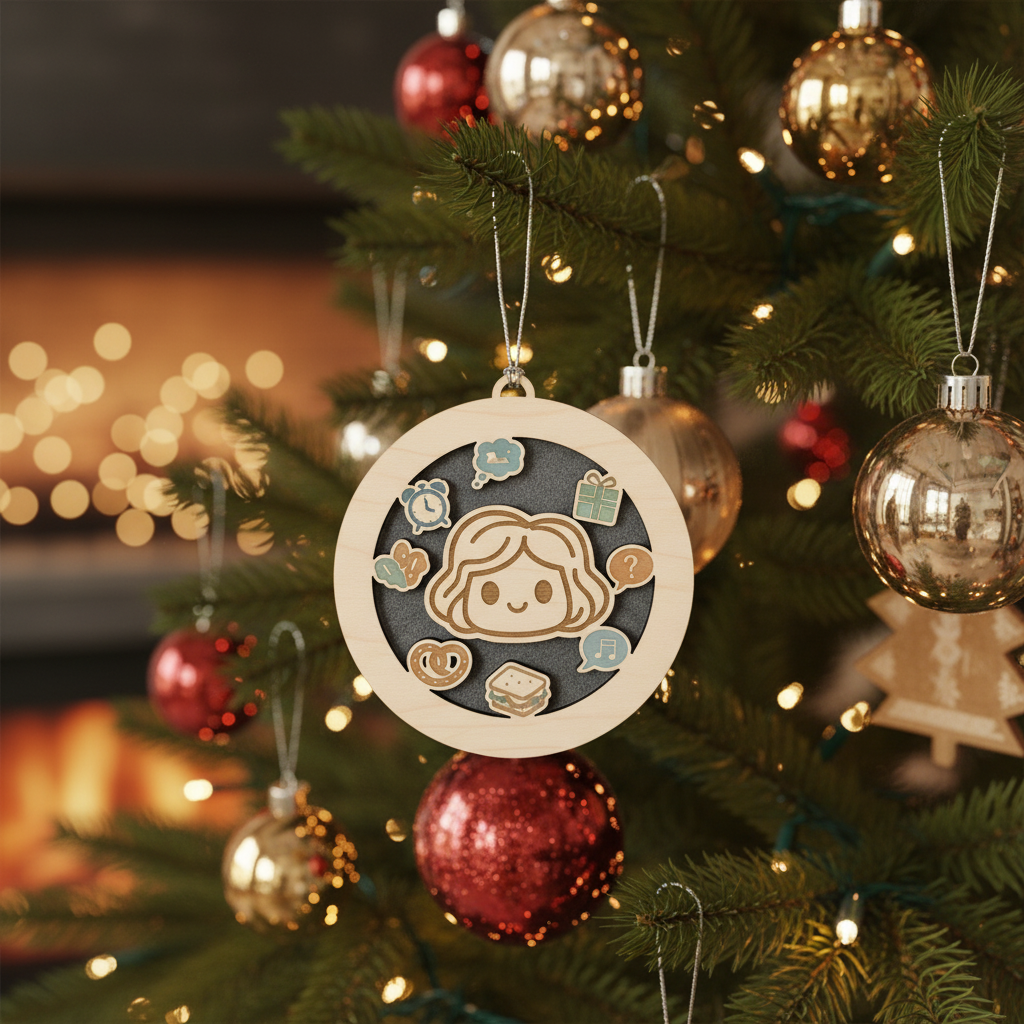 [2D FLAT ACRYLIC] Snarky Best Friend Ornament SVG | Funny 'Worst Friend Ever' Laser Cut File