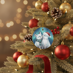 [2D FLAT ACRYLIC] Winter Fox Couple Ornament | 2D Flat Acrylic Ornament | Arctic Fox Christmas Decoration | Cute Animal Tree Ornament | Holiday Gift 2025